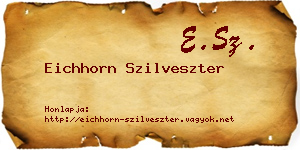 Eichhorn Szilveszter névjegykártya